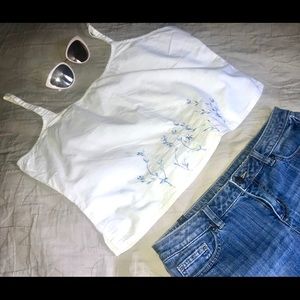 Vintage Y2K embroidered  crop top